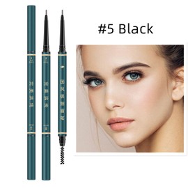 3 Pack of Waterproof Eyebrow Pencil,Professional Makeup Micro Brow Pencil,Brow Kit with Eyebrow Brush and Razor,Ultra-Fine Mechanical Pencil (Black)