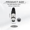 sourcing map 4pcs 5 Pin XLR Female Connector, Microphone Audio