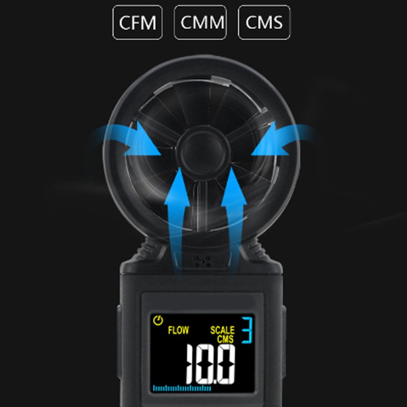 Handheld Anemometer LCD Display Strong Anti Interference Wind Speed Meter