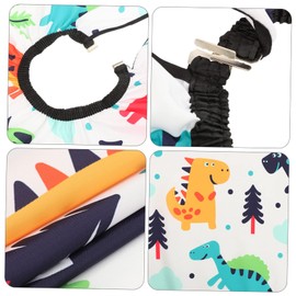 WOONEKY Hair Cutting Cape for Kids Dinosaur Pattern Barber Cape Reusable Hair Cutting Cover