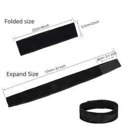 Wig Grip Elastic Scarf Headband, Adjustable Wig Grip Band with Mesh Caps, for Keeping Wigs in Place (Black, 21.6inch)