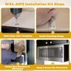 BigHead WX4-A019 JXA019K Microwave Under Cabinet Mounting Kit Replacement for
