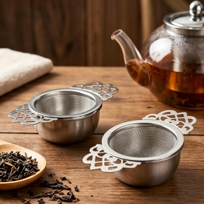 Tea Strainer Stainless Steel, Fine Mesh for Loose Tea with