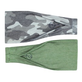 Maven Thread Women's No-Slip Sweat-Wicking Headband for Exercise and Yoga, 2-Pack (Hustle)