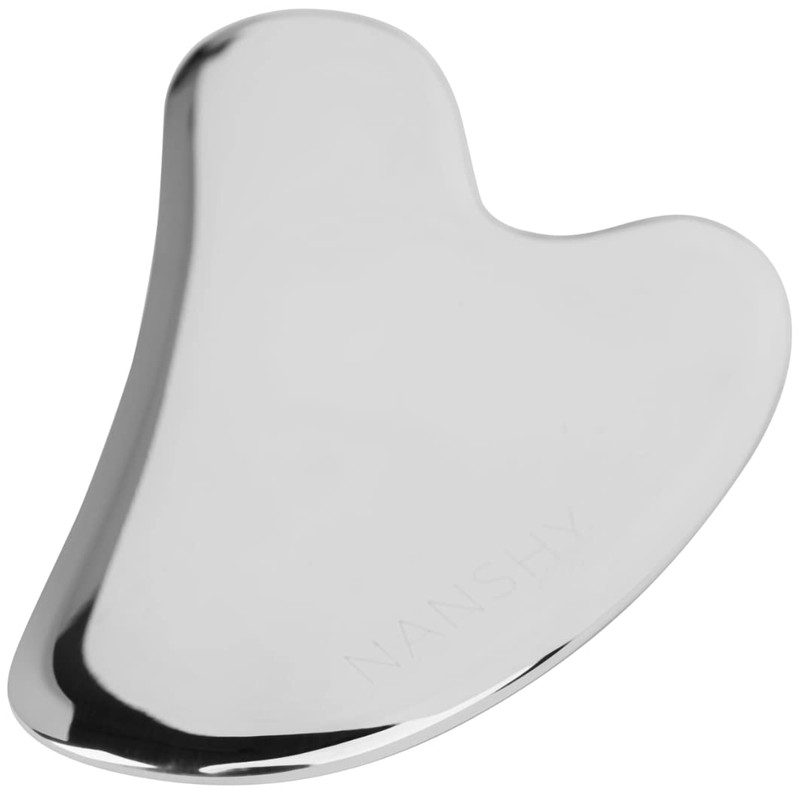 Nanshy Stainless Steel Gua Sha Massage Tool (Silver, Metal) in