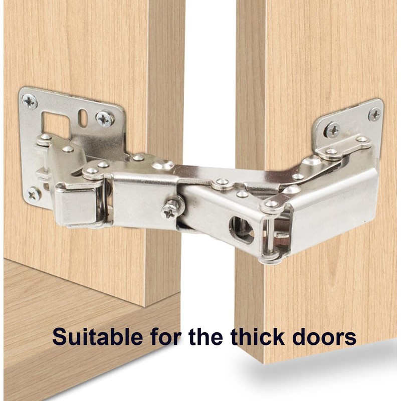 Qrity 2 PCS 130-175 Degree Adjustable Cabinet Hinges, Easy Installation,