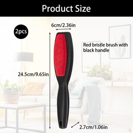 2 Pcs Double Sided Lint Brush, Clothes Brush, Clothes Brush For Pet Hair, Pet Hair Remover Brush for Clothes and Furniture, Remove Cat and Dog Fur from Fabric Carpet and Clothing