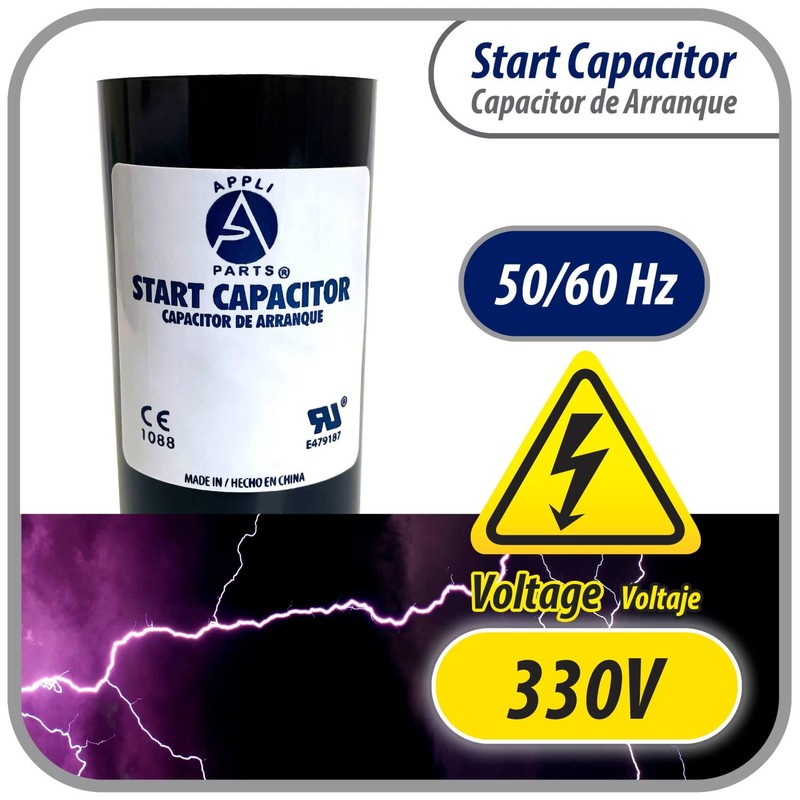 Appli Parts Motor Start Capacitor 270-324 Mfd (microfarads) uF 330