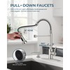 FORIOUS Kitchen Faucet with Soap Dispenser, Stainless Steel Kitchen Sink
