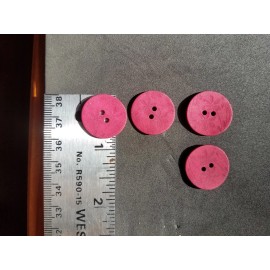 Unbranded 4 pieces for 1.99 -Real Shell Buttons Red with Etched Floral Design