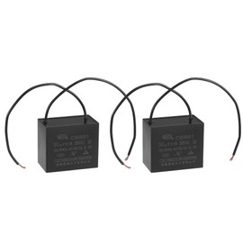 uxcell Ceiling Fan Capacitor CBB61 30uF 350V AC 2 Wires Metallized Polypropylene Film Capacitor 58x49x35mm for Electric Fan Pump Motor Generator 2Pcs