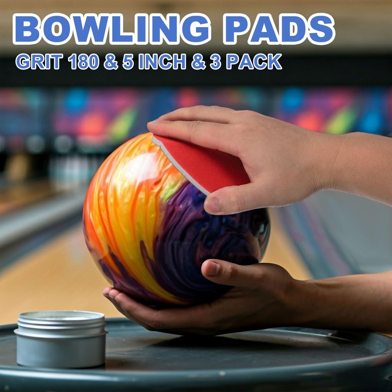 YELARXI Bowling Ball Sanding Pads, Hook and Loop Sanding Sponge