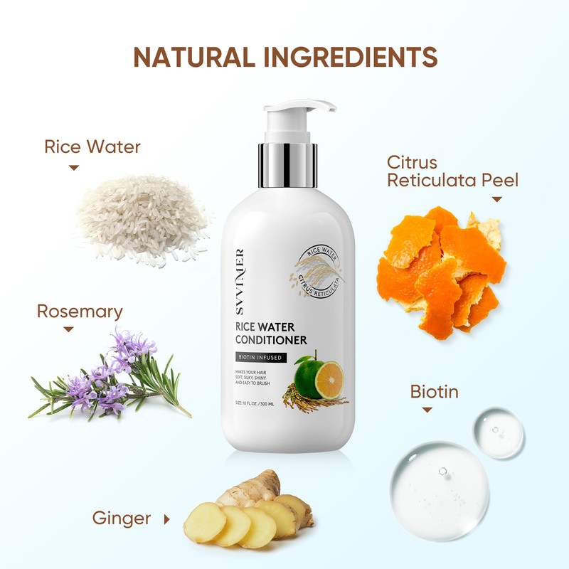 Svvimer Rice Water Hair Growth Conditioner - Thickening Conditioner with