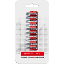 PB Swiss Tools BitBlock with 10 Bits Torx with Locking Pin PB C6.710 | 100% Swiss Made | Handy BitBlock with Precision Bits for Standard Applications in Industry and Trade