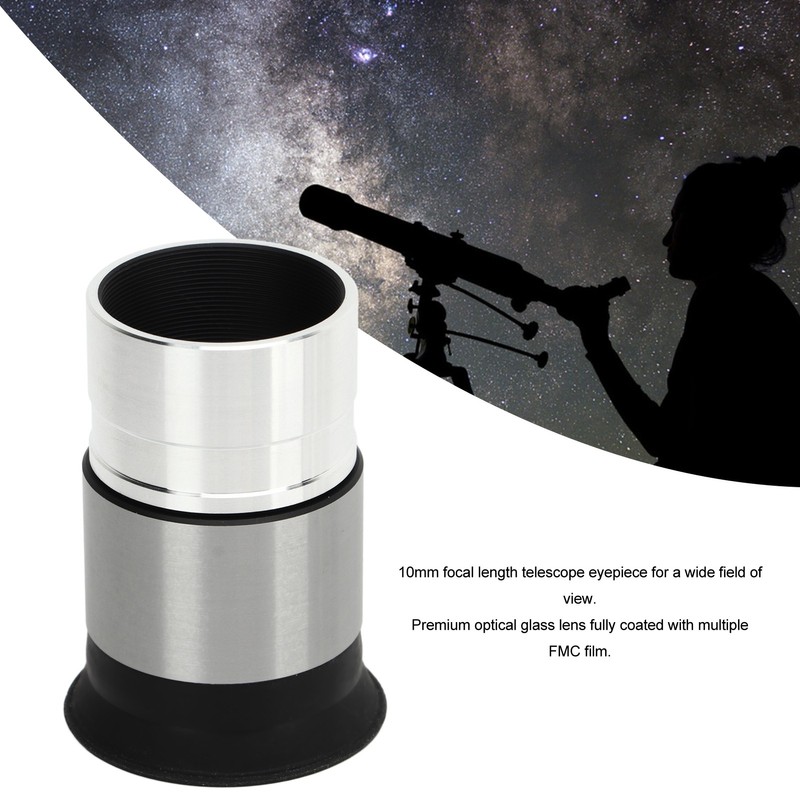 Astronomical Telescope Eyepiece 10mm Focus 1.25in Interface Fully Coated for