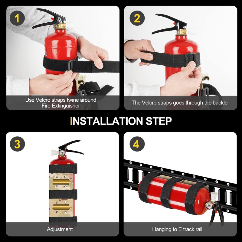 E-Track Fire Extinguisher Mount Holder for Cargo Trailer and Truck|
