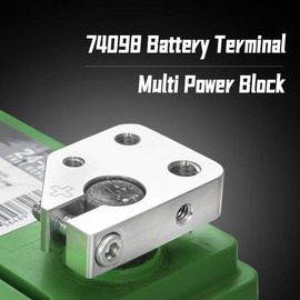 1 Pair Battery Terminal Replace for 74098 Multi-Function Power Block, Compatible with SAE JIS 5/16" 3/8" 1/4" Battery Top Post