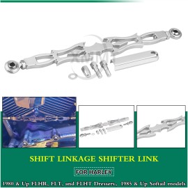 Unbranded Chrome Spear Shift Link Shifter Linkage For Harley Road Electra Glide Softail