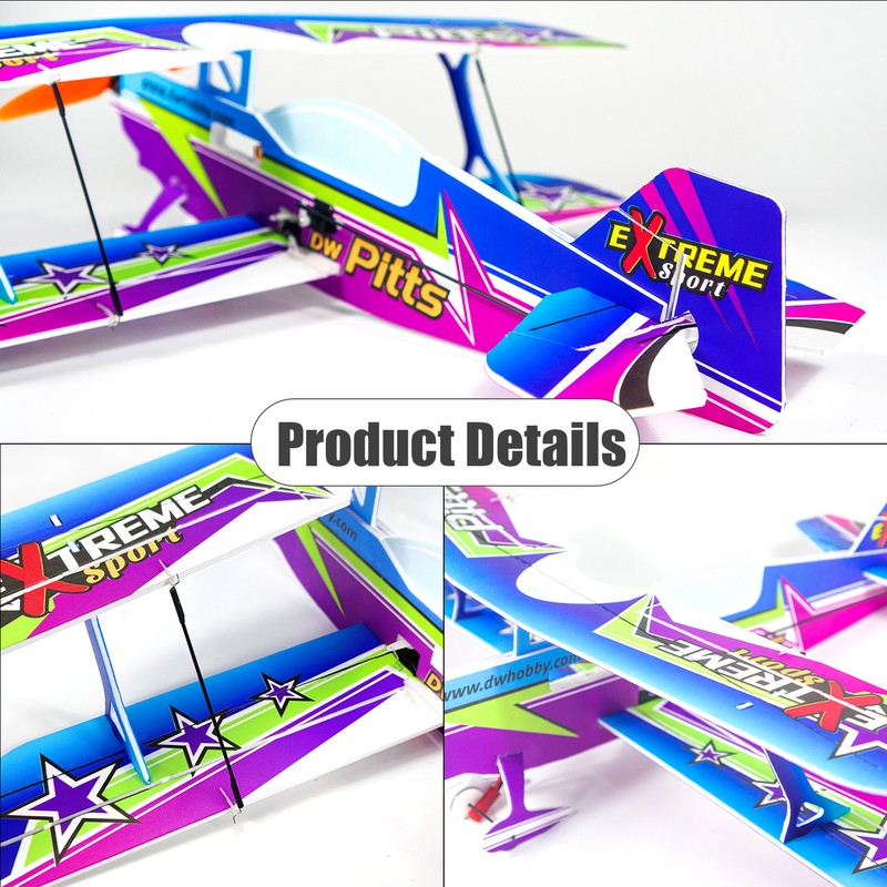 DWH E3005-152E PITTS RC Airplane Aircraft Foam Plane 450mm Wingspan