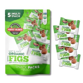 Perfect Delights Organic Snack Pack Figs, Sun-Dried Turkish Figs, On-the-Go Vegan, Healthy Snack, Easy-to-Carry Dried Figs, Perfect for Kids & Adults 5 Pack (1.76 oz each)