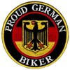 Proud German Biker Embroidered Patch Germany Eagle Flag Iron-On Motorcycle