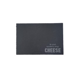 CGB Giftware | Rectangular Slate Cheese Board | Slogan - The Secret Ingredient is Always Cheese | Gift Boxed | Serveware | Loft Gifts | GB07681