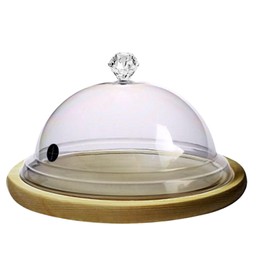 Smoking Gun Dome for Cocktails, 10" Acrylic Cocktail Lid, Smoker Clear Dome with Base for Cold Smoke, Smoking Cloche for Cold Smoke, Drinks,Beef,Dessert