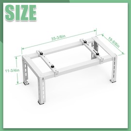 Memrita Mini Split Ground Stand for 9,000-24,000 BTU Air Conditioners Heat Pump System, Heavy Duty Adjustable Mini Split Stand for Outdoor AC Unit, Condenser Base