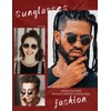 Retro circular polarized sunglasses for men and women, upscale metal