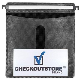 CheckOutStore (300) CD Double-Sided Refill Plastic Hanging Sleeve (Black)