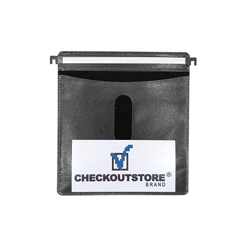 CheckOutStore (300) CD Double-Sided Refill Plastic Hanging Sleeve (Black)