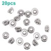 M10 x 1.25mm Flange Nut, 304 Stainless Steel Serrated Flange