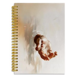 LUKIPOM Christian Jesus Notebook Journal, Outstretched Hand of Jesus Bible Spiral Notebook 5.5x8.3, Religious Christian Gifts for Women Men, Prayer Journal for Church Office School Supplies