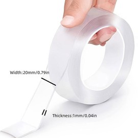 Nano Clear Double-sided Adhesive Tape, 1 Count Double Sided Poster Tape, Multipurpose Hanging Adhesive Strip, Home Gadget, Strong Sticky Mounting Tape