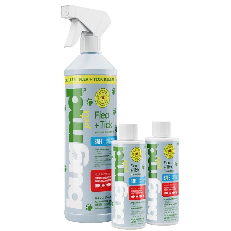 BugMD Flea and Tick Concentrate (3.7 oz, 2-Pack) – Natural