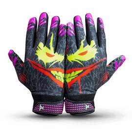XEZROX WEAR 1.0 Football Gloves for Youth & Adult Sizes (Black, Youth Small)