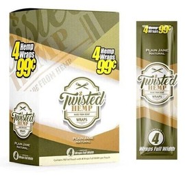 Twisted H Organic 60 High Quality Natural Wrap 15 Pouch of 4 Wraps  Plain Jane