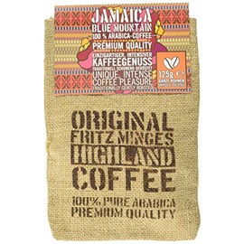 Fritz Minges Jamaica Blue Mountain in Beans, Jute Bag, 1 Pack (1 x 125 g)
