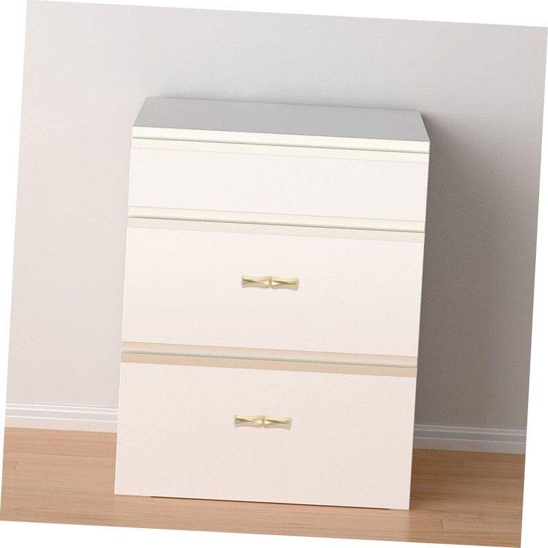Angoily 2pcs Bamboo Handles Simple Pull Ring Drawer Knob Furniture