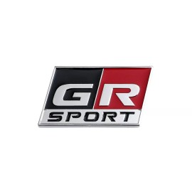 GR Toyota GR Sport Gazoo Racing Silver Chrome Emblem Decal Badge Sticker Nameplate