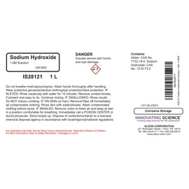 Sodium Hydroxide Solution, 1.0M, 1L - The Curated Chemical Collection by Innovating Science - Made in The USA