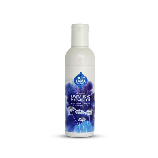 Holy Lama Naturals Ayurvedic Revitalising Massage Oil with Lemon, Orange