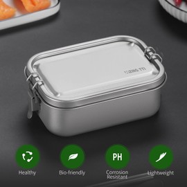 ZING TTI titanium lunch box 27oz, with sealed lunchbox, leak-proof lunch container, for travel, work of metal lunch boxes, dishwasher cleaning, environmental food storage solutions