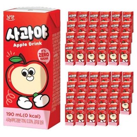 Sellerhub 남양 사과야 제로 190ml x 48팩 (24팩 2박스) (S46121185) Namyang Apple Zero 190ml x 48 packs (24 packs in 2 boxes) (S46121185)