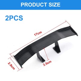 Universal Car Mini Spoiler Wing, 2 Mini Spoilers, Car Rear Spoiler Wings Without Perforation, Wing Car Spoiler, Universal Spoiler with Single Deck, for Decoration, Vehicle Stability, General Use