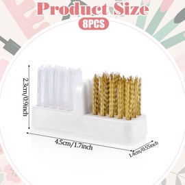 8pcs Nail Drill Wire Cleaner Brush Art Nail Bit Cleaning Brush Drill Bit for Nail Salon, Acrylic Nail Brushes Tool Nail Tech Essentials Equipment Gel Nail Accessories