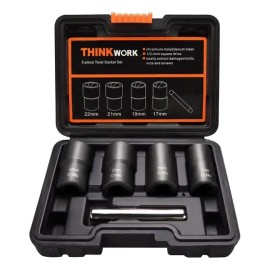 Juego De Extractores 1/2 Para Quitar Tuercas Barridas Thinkwork W6009