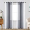 Hiasan Ombre Sheer Curtains for Living Room - Faux Linen