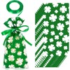 Whaline 160Pcs St. Patrick's Day Cellophane Treat Bags Shamrock Candy