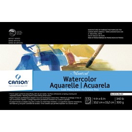 Canson Montval Acuarela, Bloque, 0, 4"X6", 1